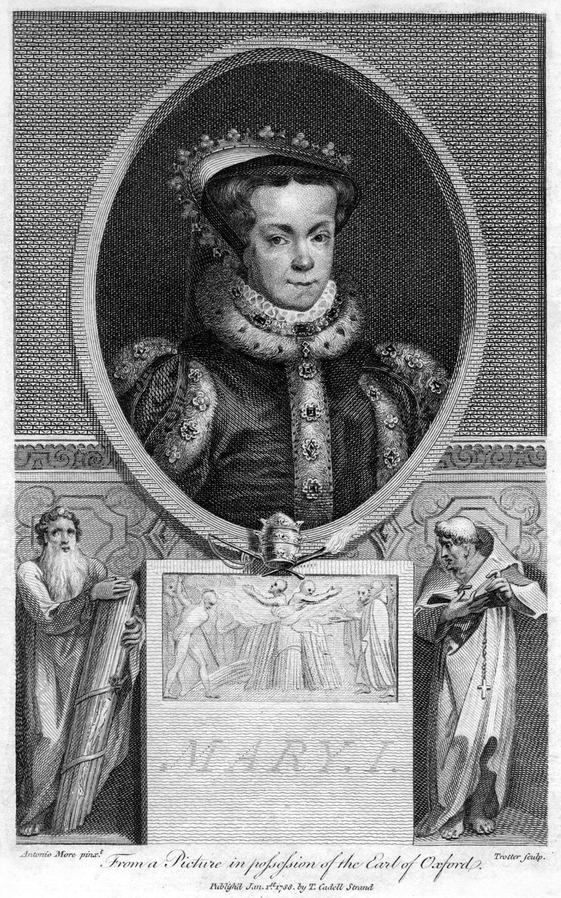 Drottning Mary I av England, 1788. av Thomas Trotter