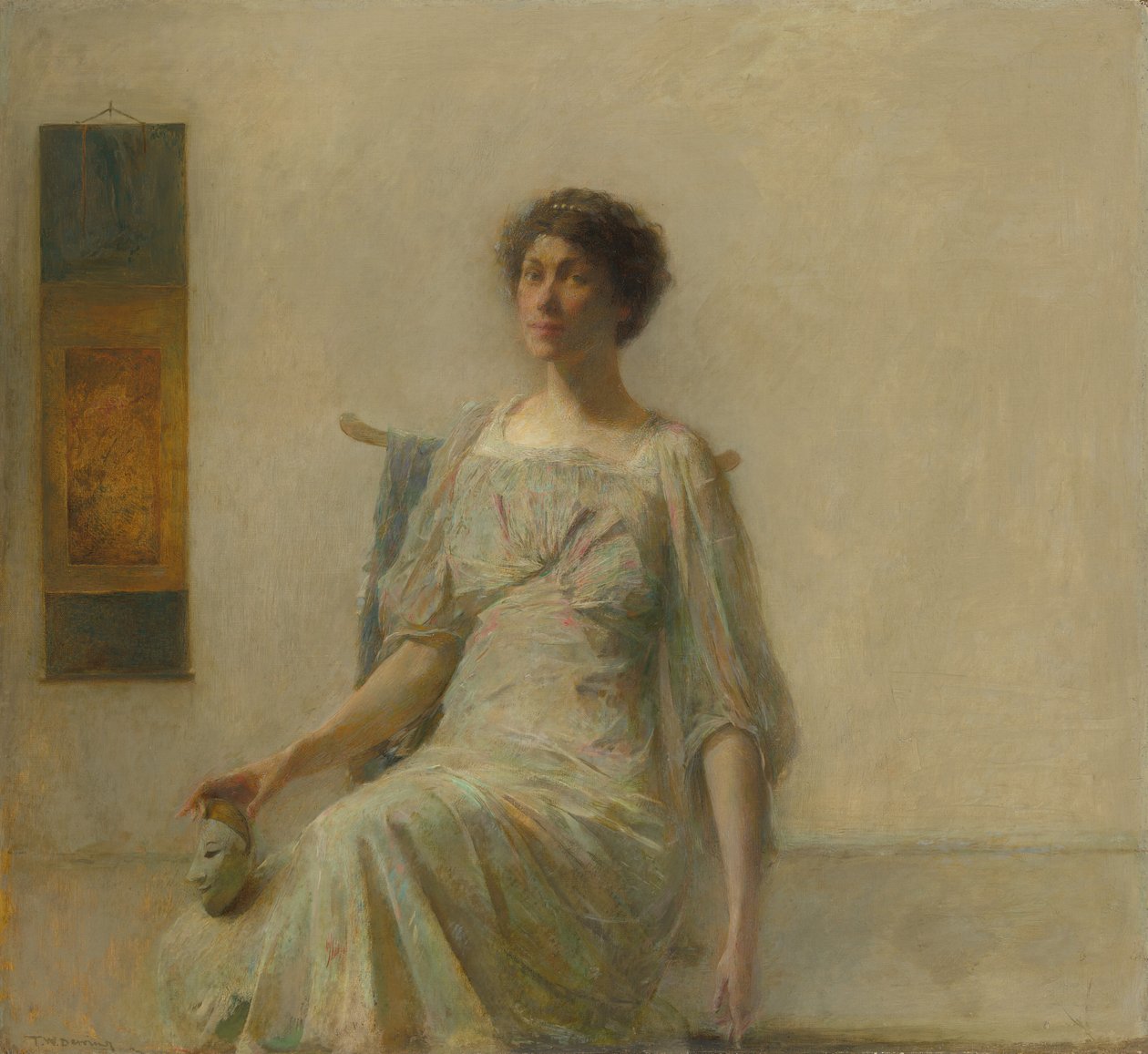 Dam med en mask, 1911. av Thomas Wilmer Dewing