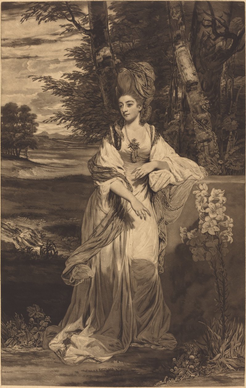Catherine, Lady Bampfylde av Thomas Watson after Sir Joshua Reynolds