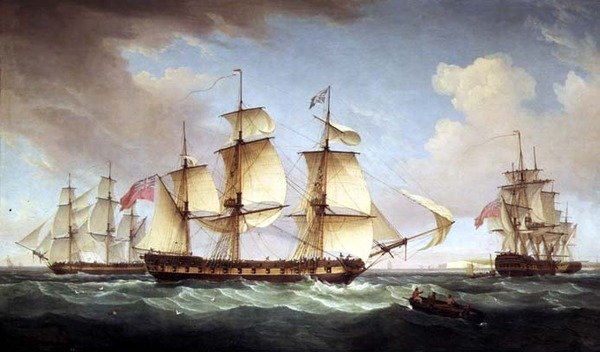 Havslandskap av Thomas Whitcombe