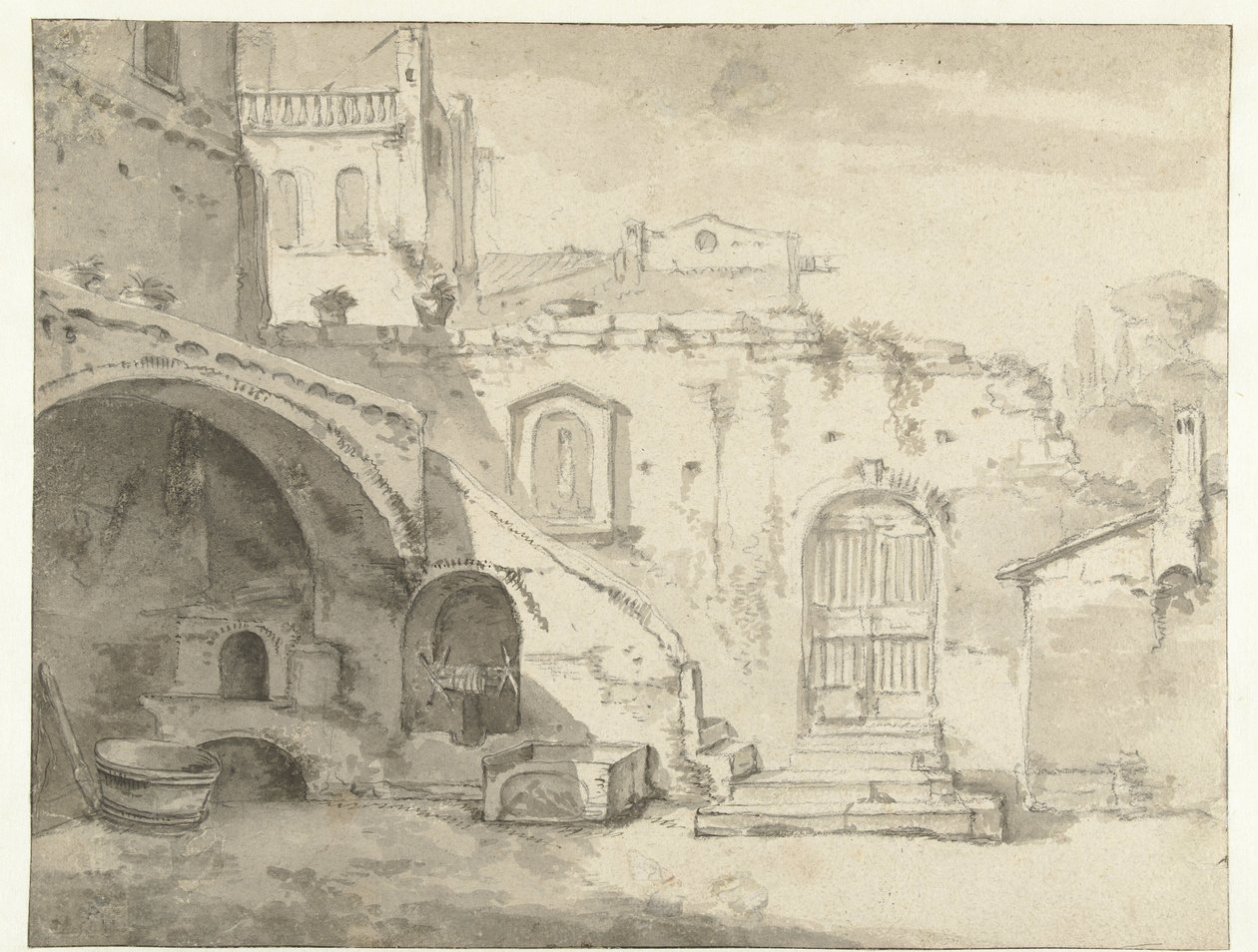Romersk innergård av Thomas Wijck