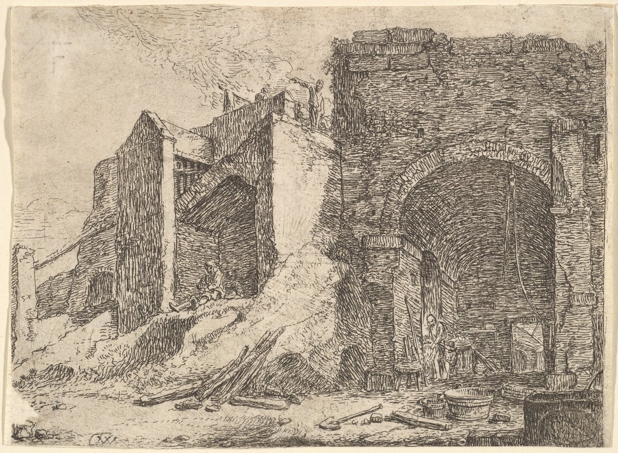 Smedjan, 1600-talet. av Thomas Wijck