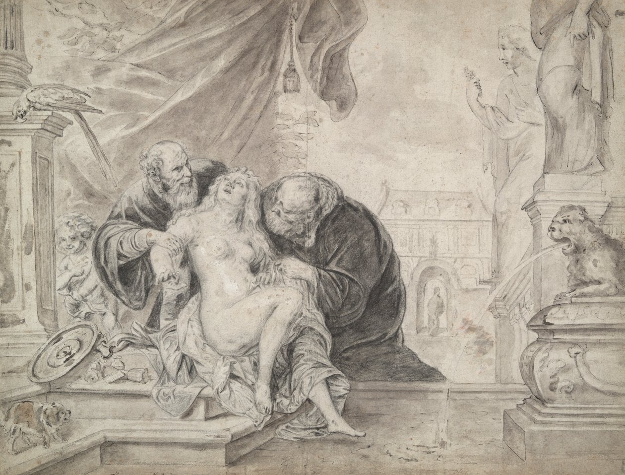 Susannah och de äldre av Thomas Willeboirts