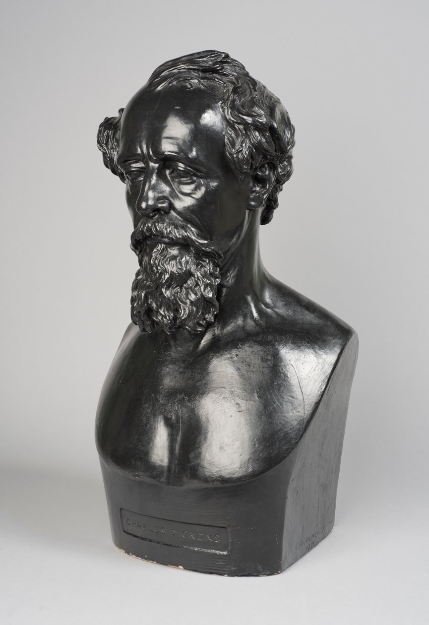 Kopia av en byst av Charles Dickens av Thomas Woolner
