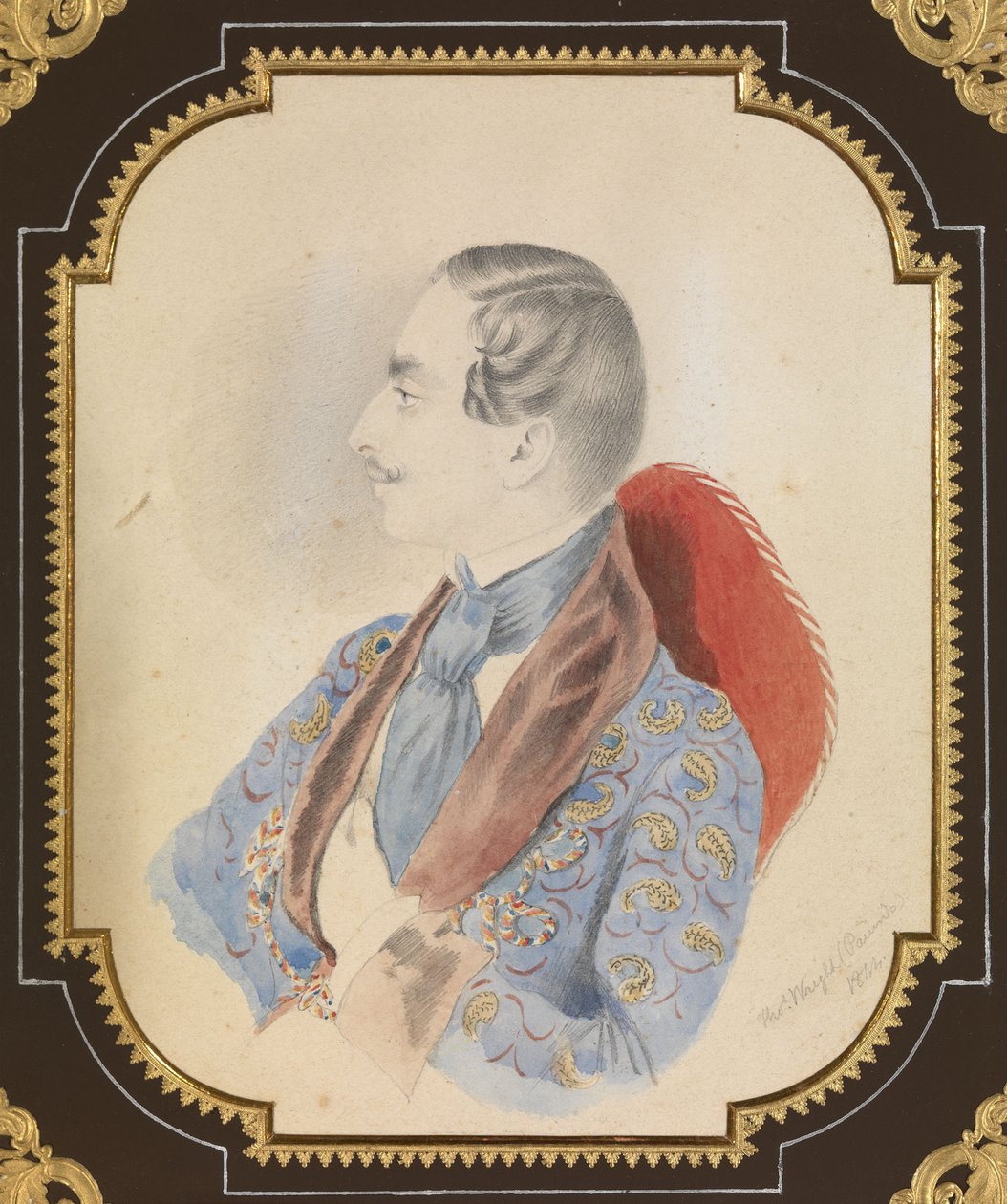 Porträtt av Ilya Mikhaylovich Miklashevsky, 1844 av Thomas Wright