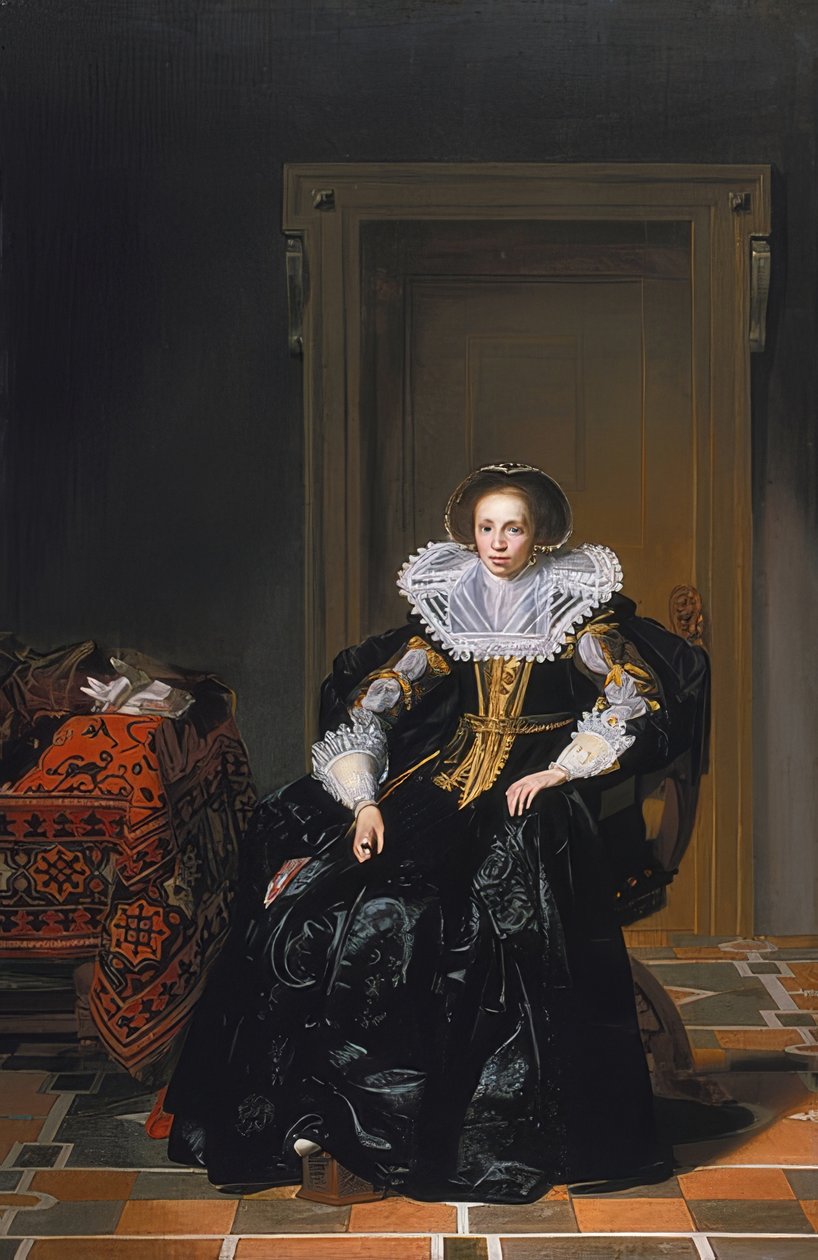 Porträtt av en kvinna. 1632 av Thomas de Keyser