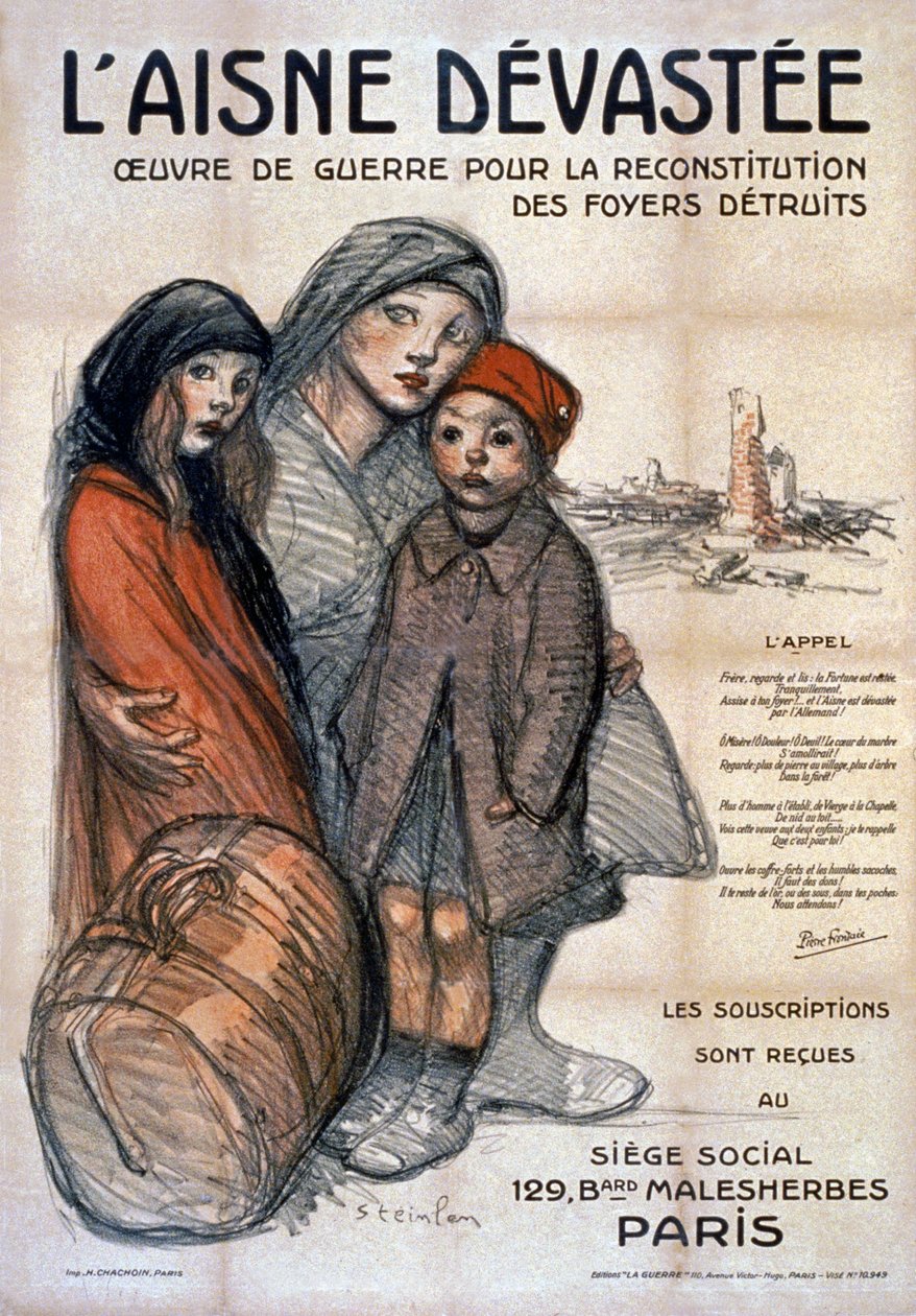 Förödda Aisne, 1919 av Théophile Alexandre Steinlen