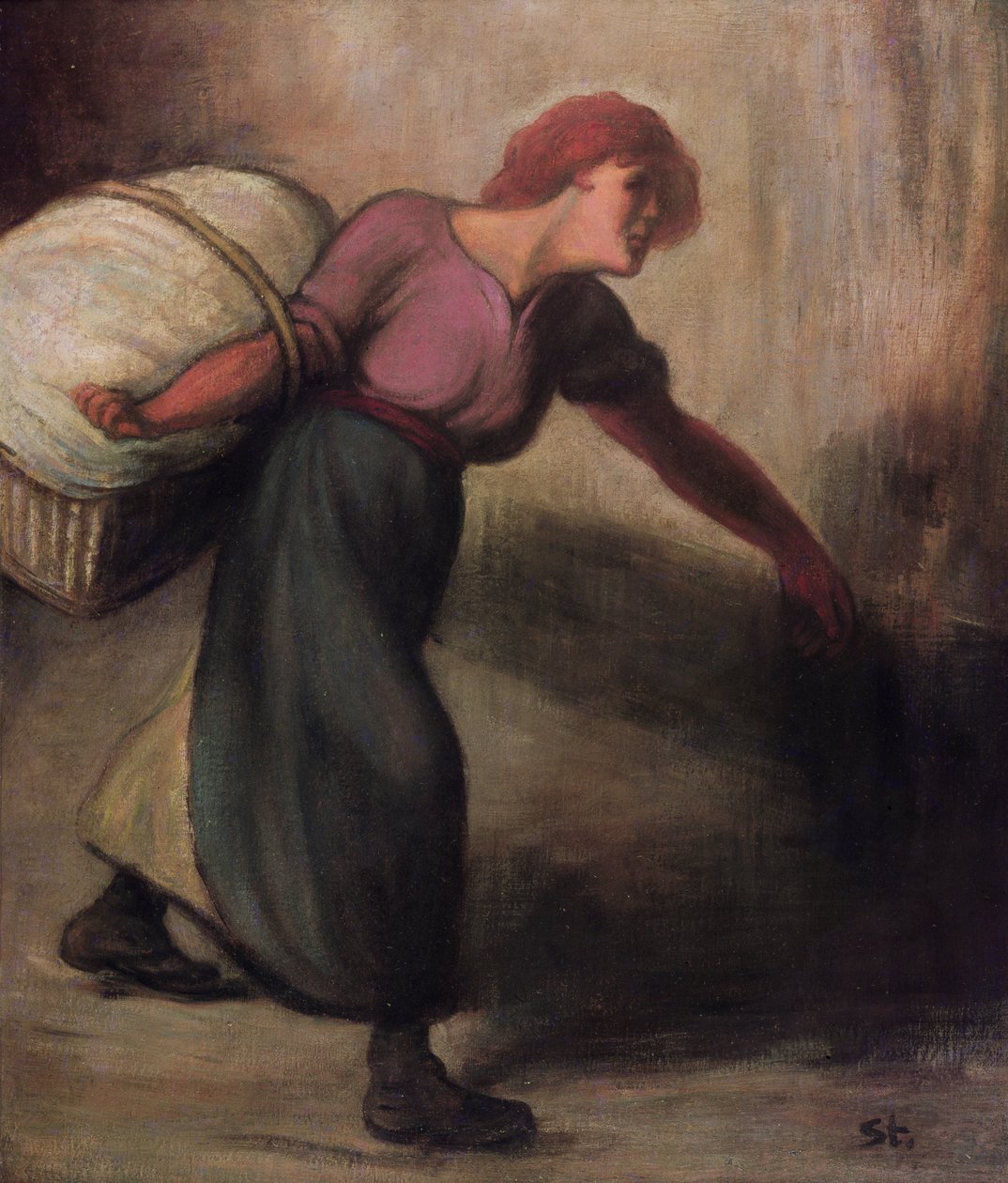 Tvätterskan, 1894 av Théophile Alexandre Steinlen
