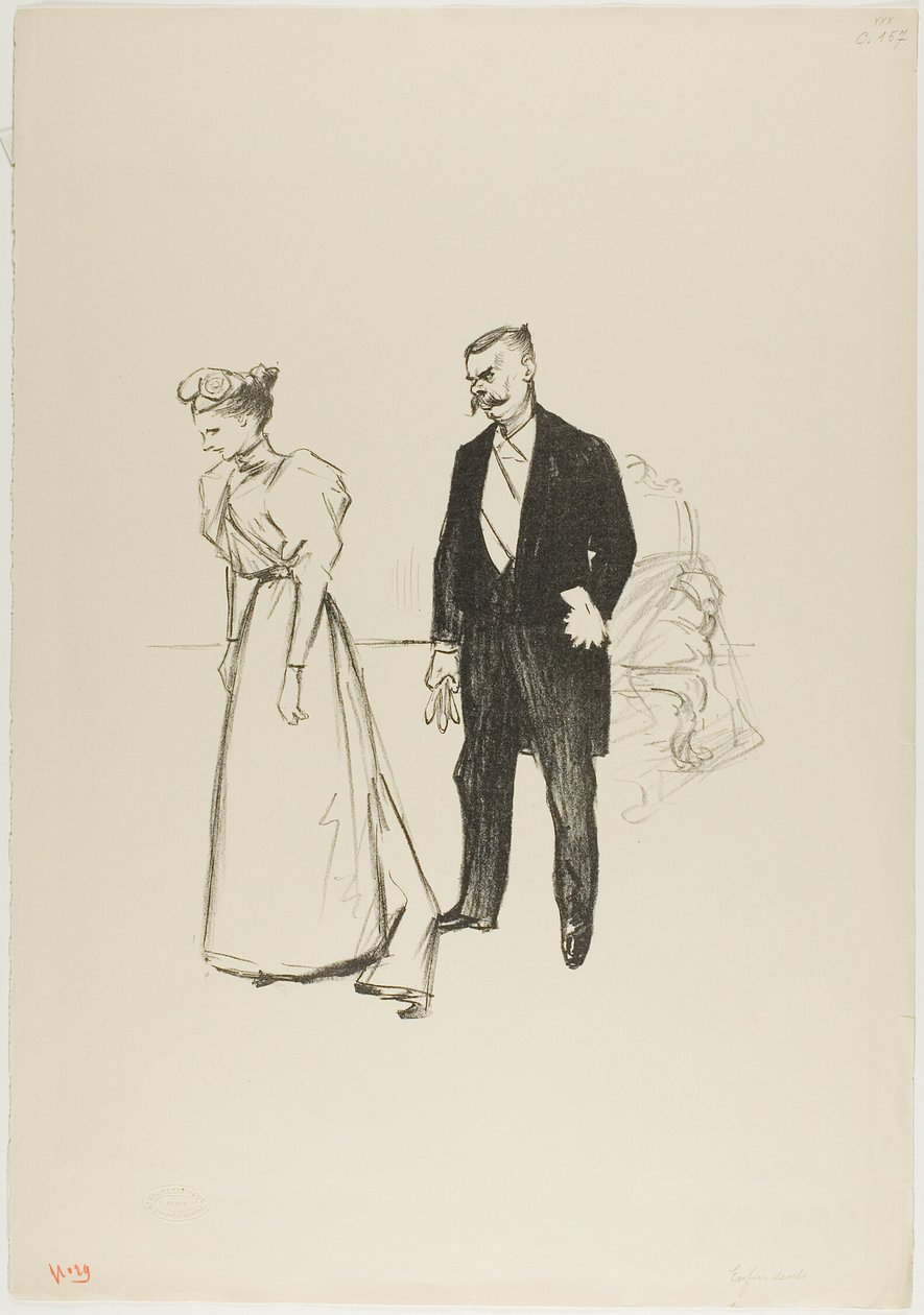 Äntligen ensam! av Théophile Alexandre Pierre Steinlen