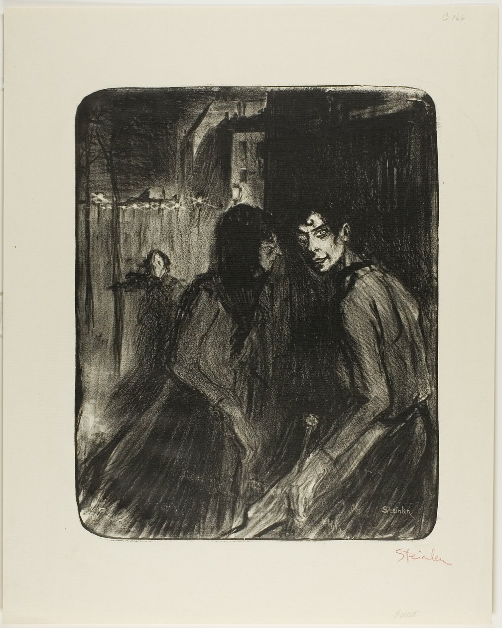 Argumenterande prostituerade av Théophile Alexandre Pierre Steinlen