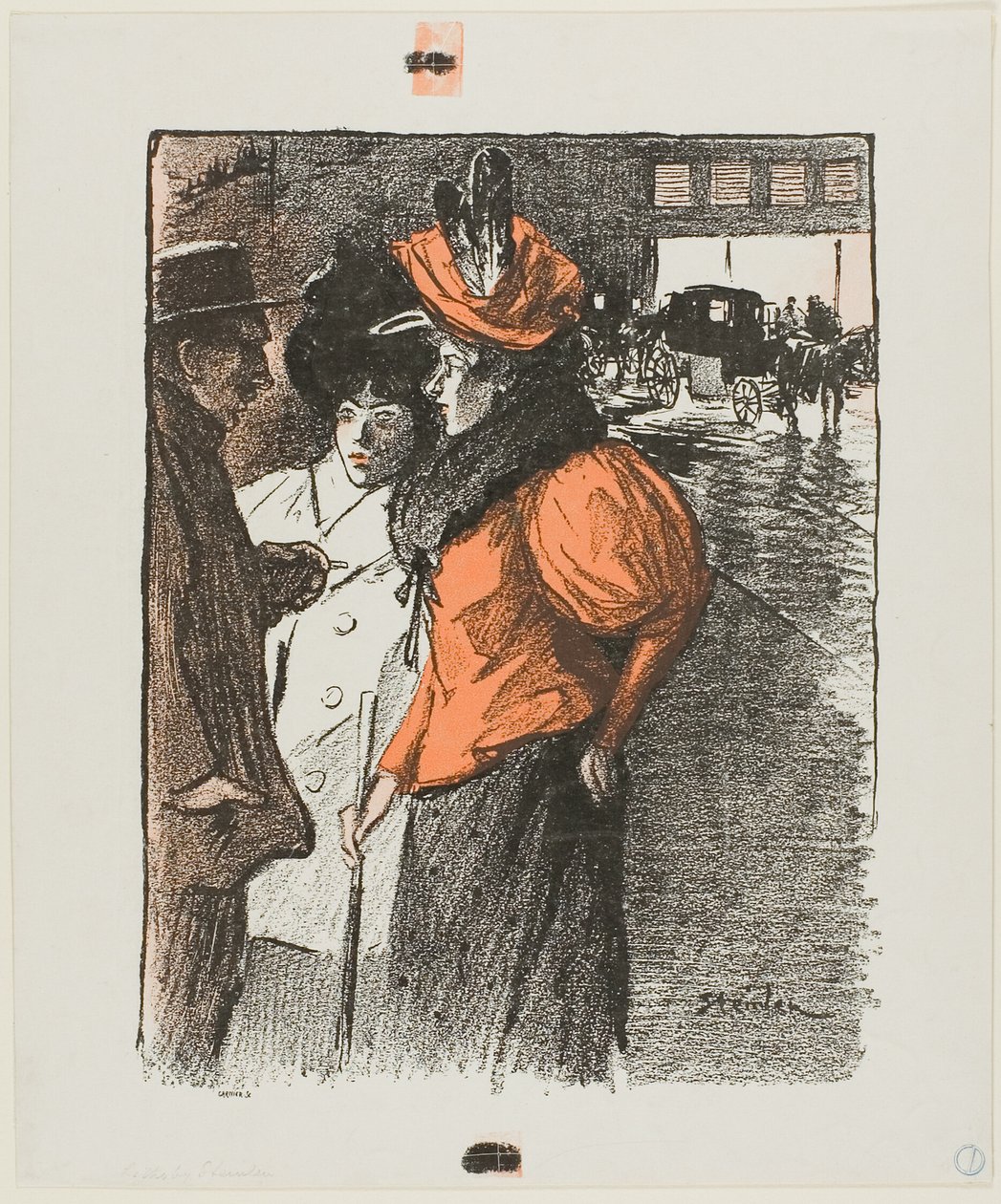 Konversation av Théophile Alexandre Pierre Steinlen