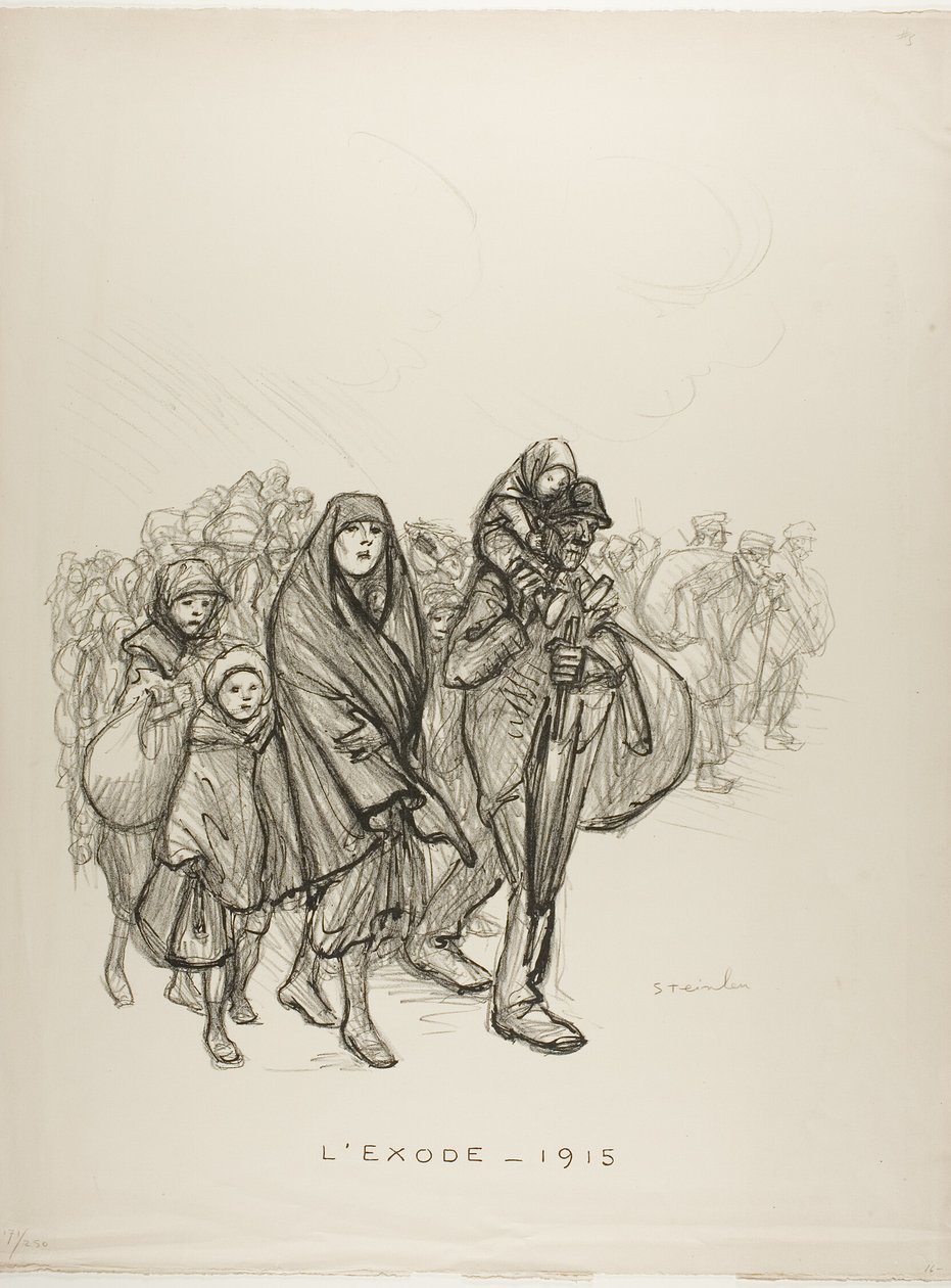 Exodus - 1915 av Théophile Alexandre Pierre Steinlen