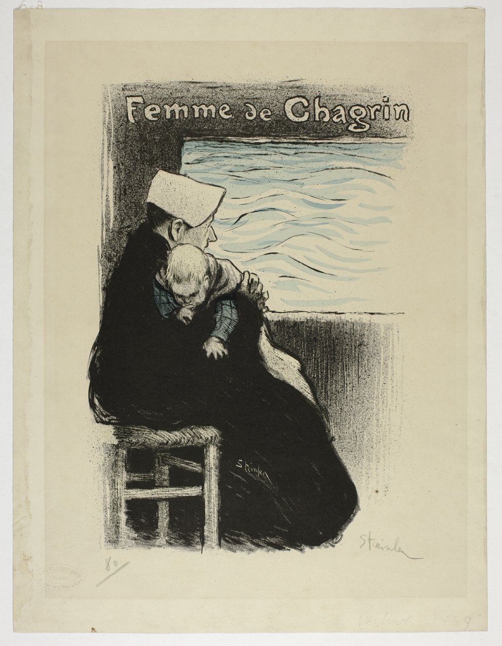 Sorgens kvinna av Théophile Alexandre Pierre Steinlen
