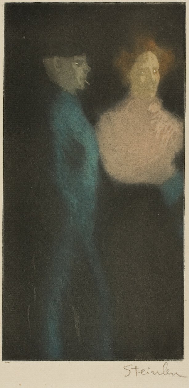 Flickan och hallicken av Théophile Alexandre Pierre Steinlen