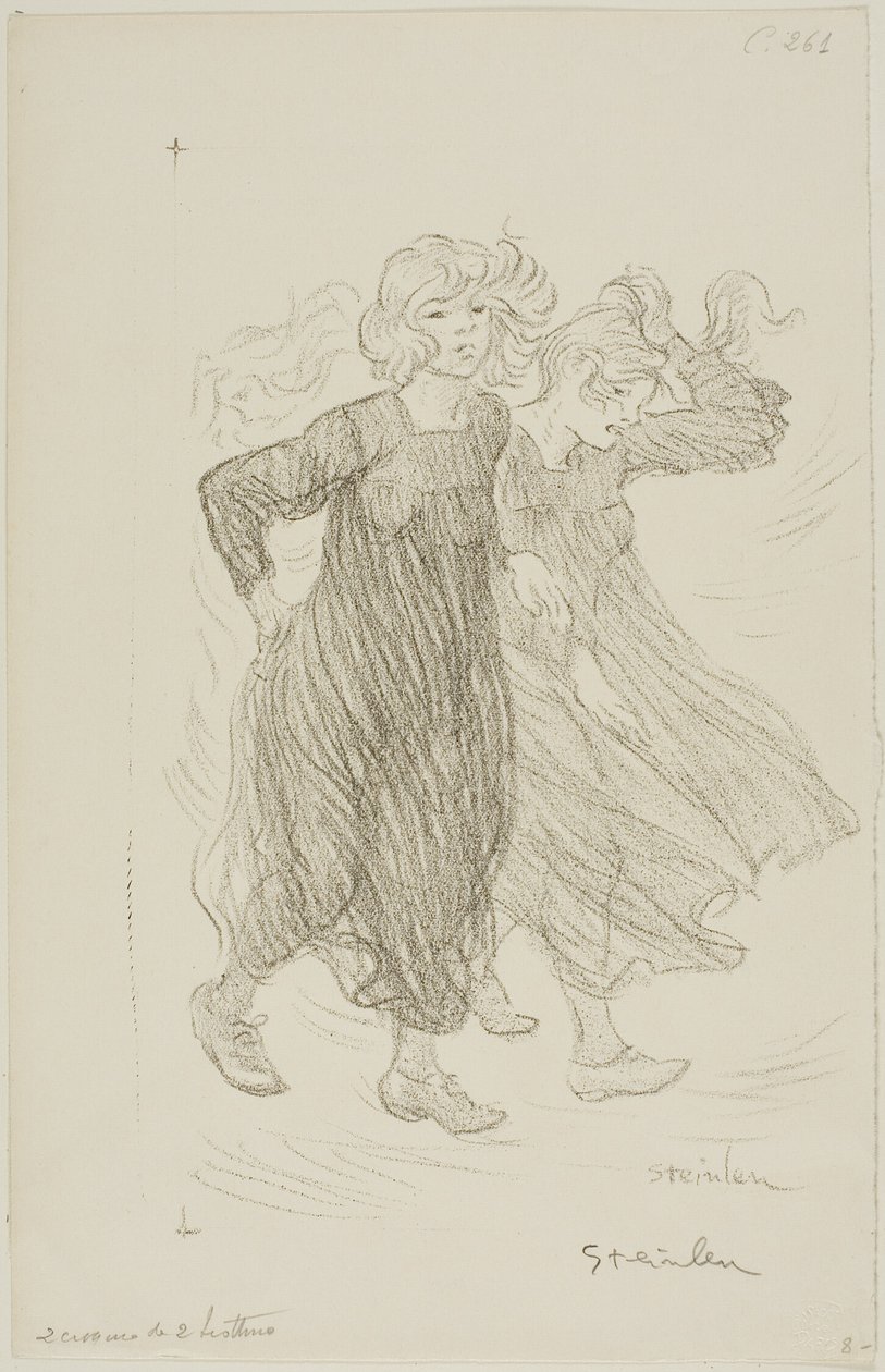 Vindpust av Théophile Alexandre Pierre Steinlen