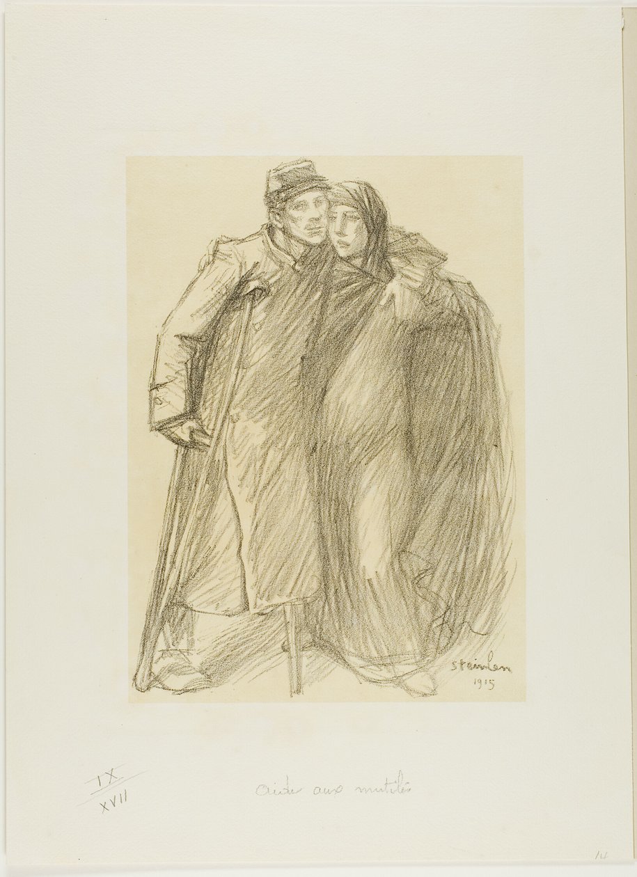 Hjälper de sårade av Théophile Alexandre Pierre Steinlen
