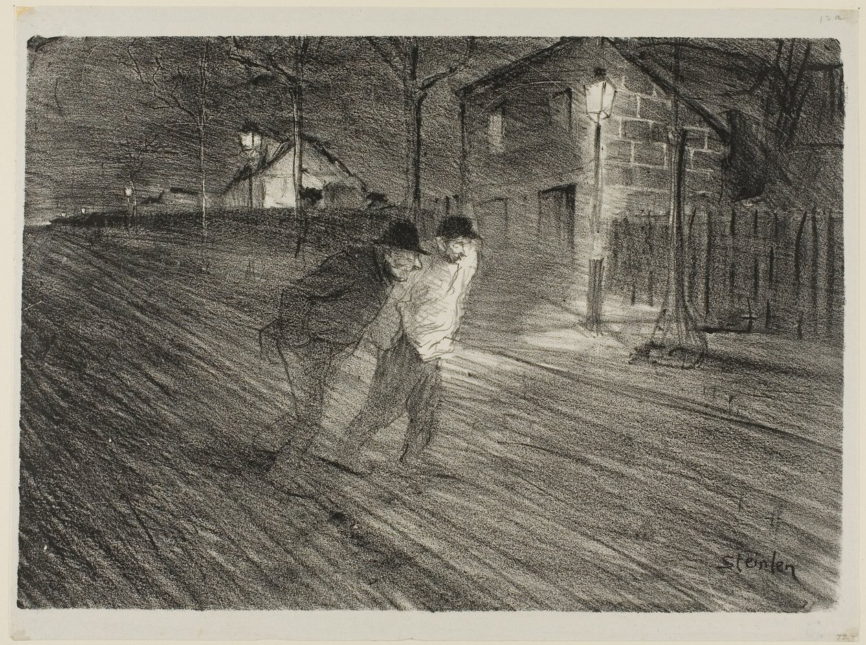 Rue Caulincourt av Théophile Alexandre Pierre Steinlen