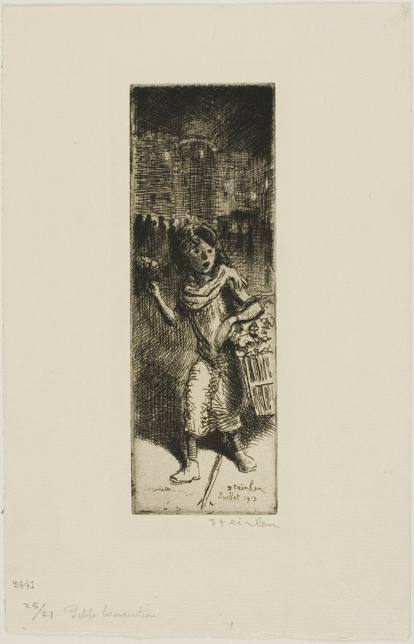 Lilla blomsterflickan av Théophile Alexandre Pierre Steinlen