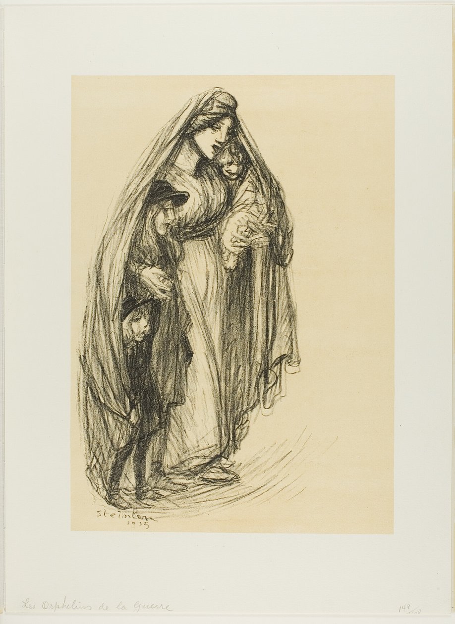 Krigets föräldralösa barn av Théophile Alexandre Pierre Steinlen