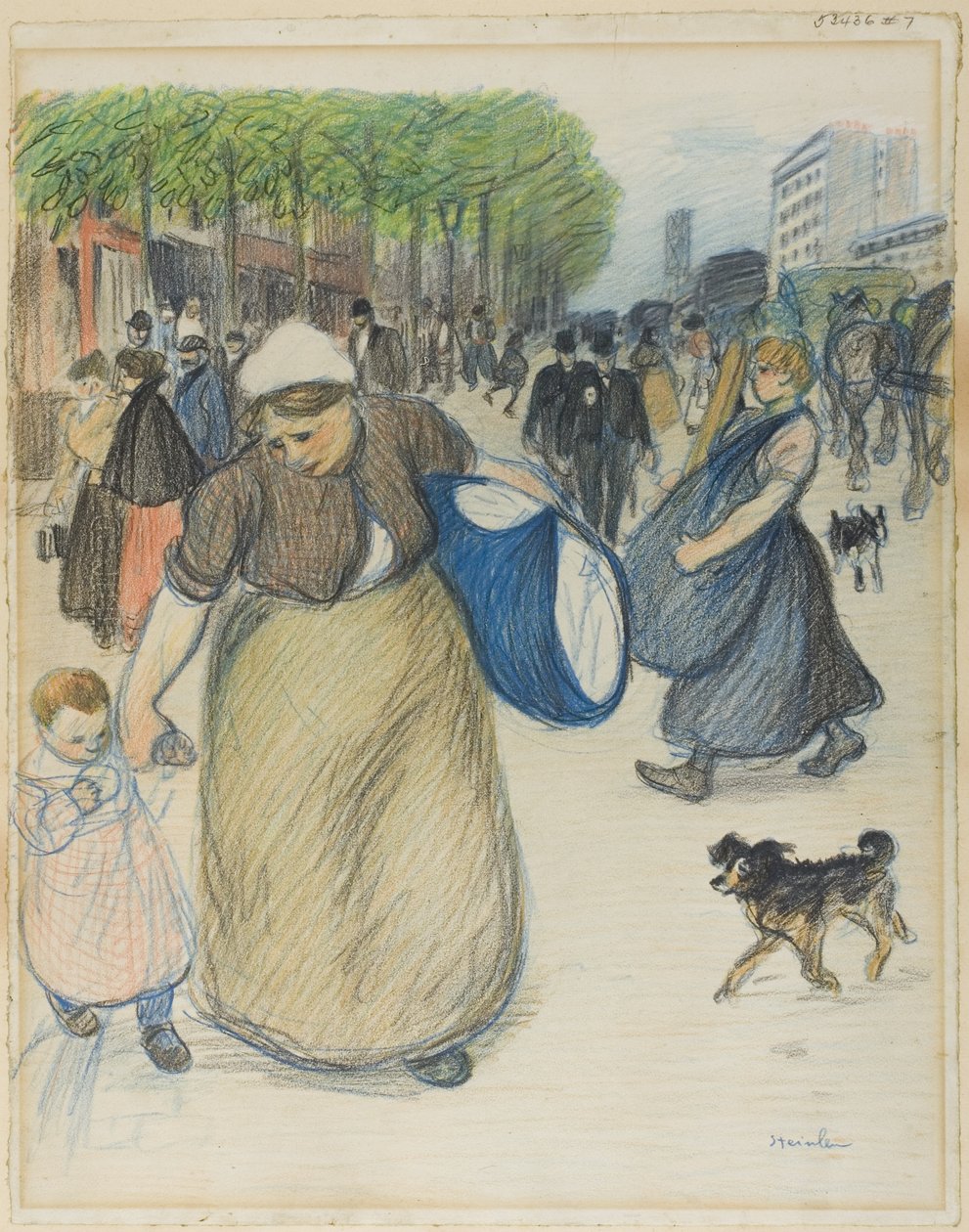Gatuscen av Théophile Alexandre Pierre Steinlen