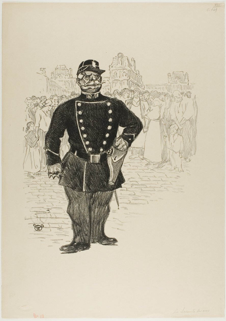 Säkerhet på gatan av Théophile Alexandre Pierre Steinlen
