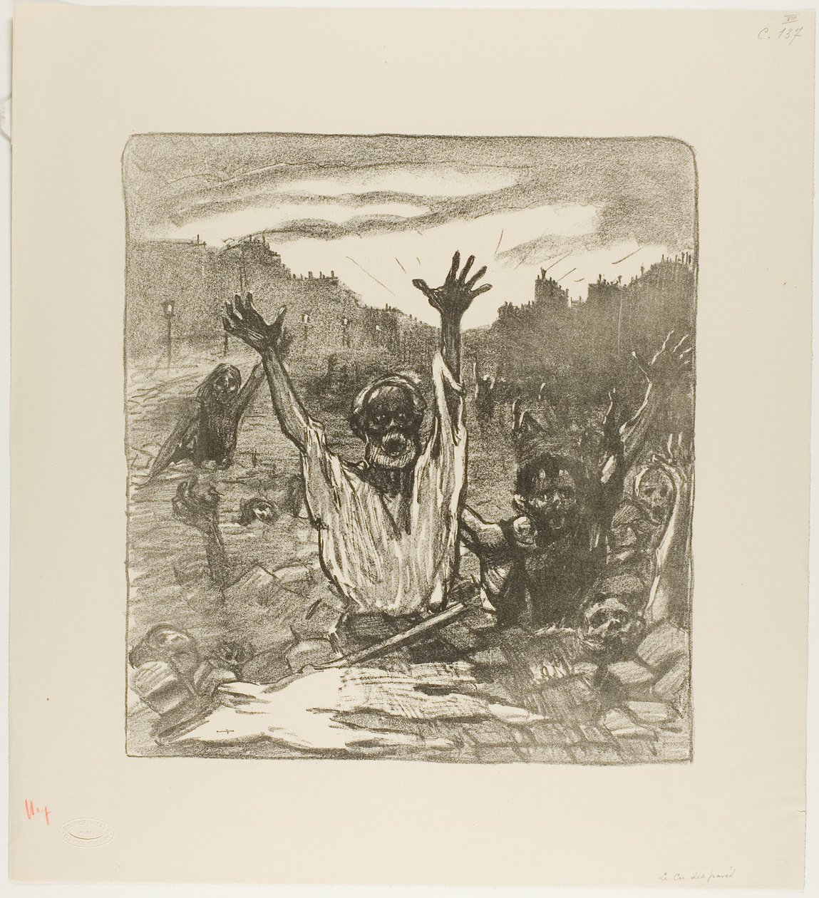 Gatorna ropar! av Théophile Alexandre Pierre Steinlen