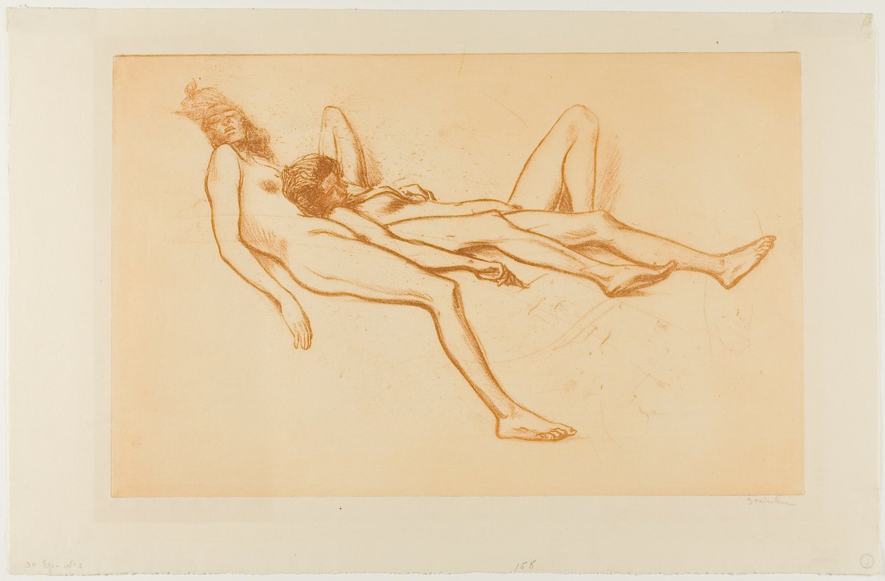 Två nakna modeller av Théophile Alexandre Pierre Steinlen