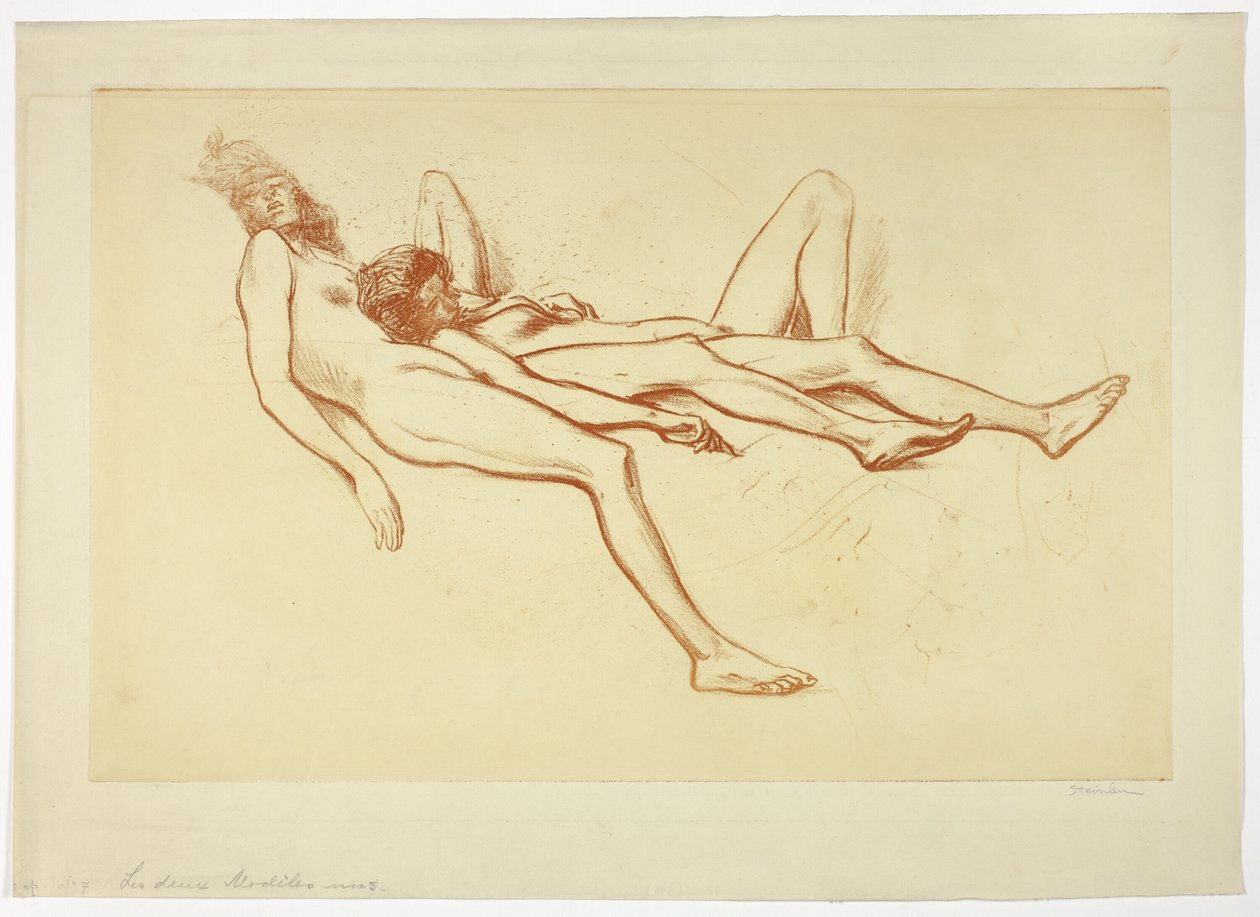 Två nakna modeller av Théophile Alexandre Pierre Steinlen
