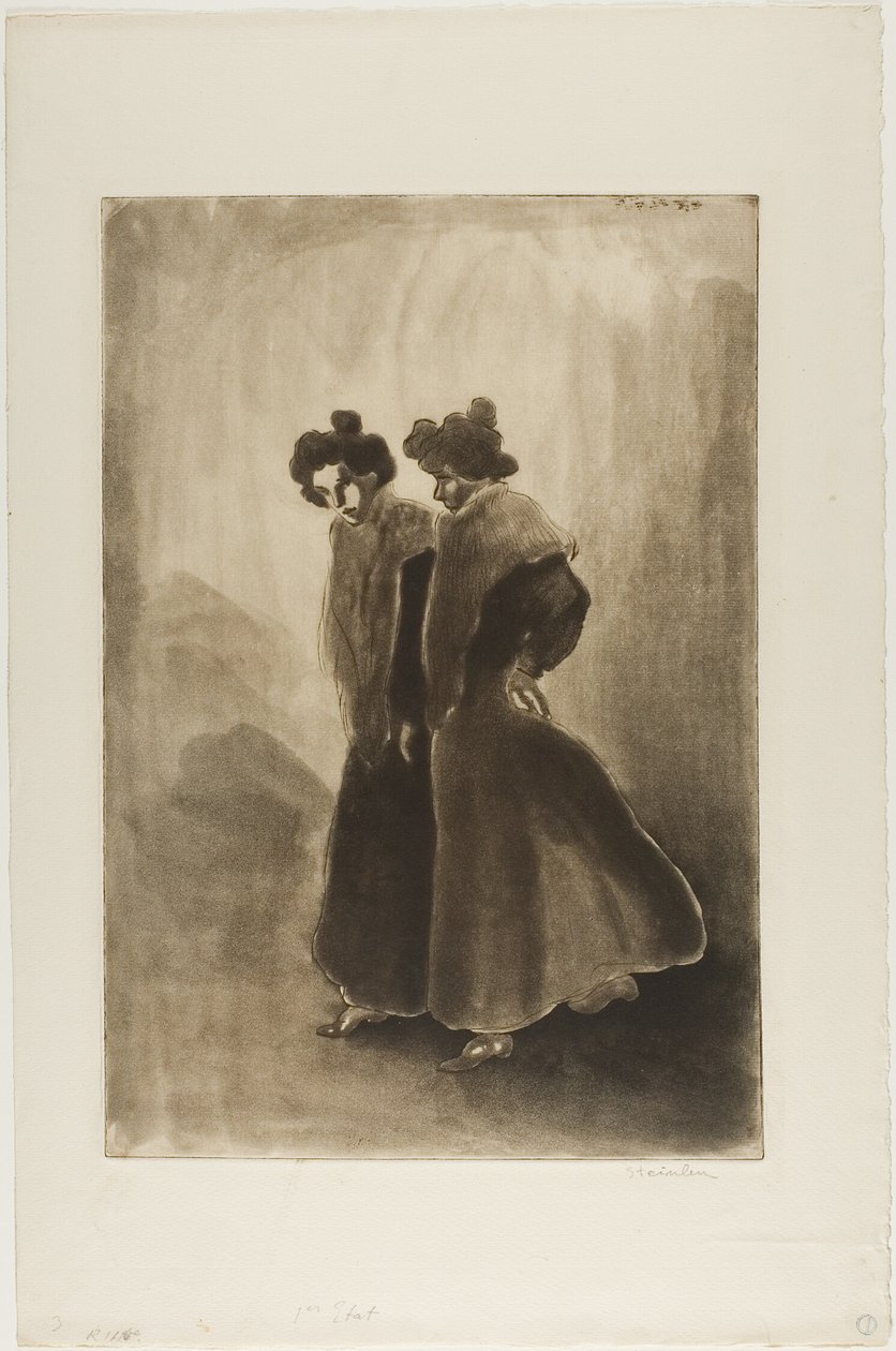 Två kvinnor av Théophile Alexandre Pierre Steinlen
