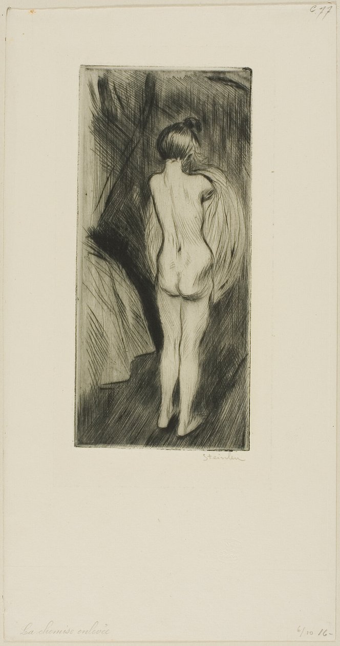 Kvinna stående av Théophile Alexandre Pierre Steinlen