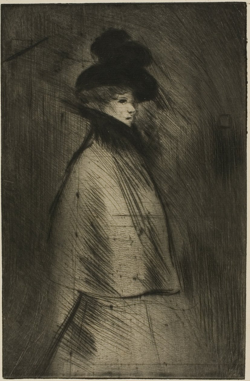 Promenerande kvinna av Théophile Alexandre Pierre Steinlen