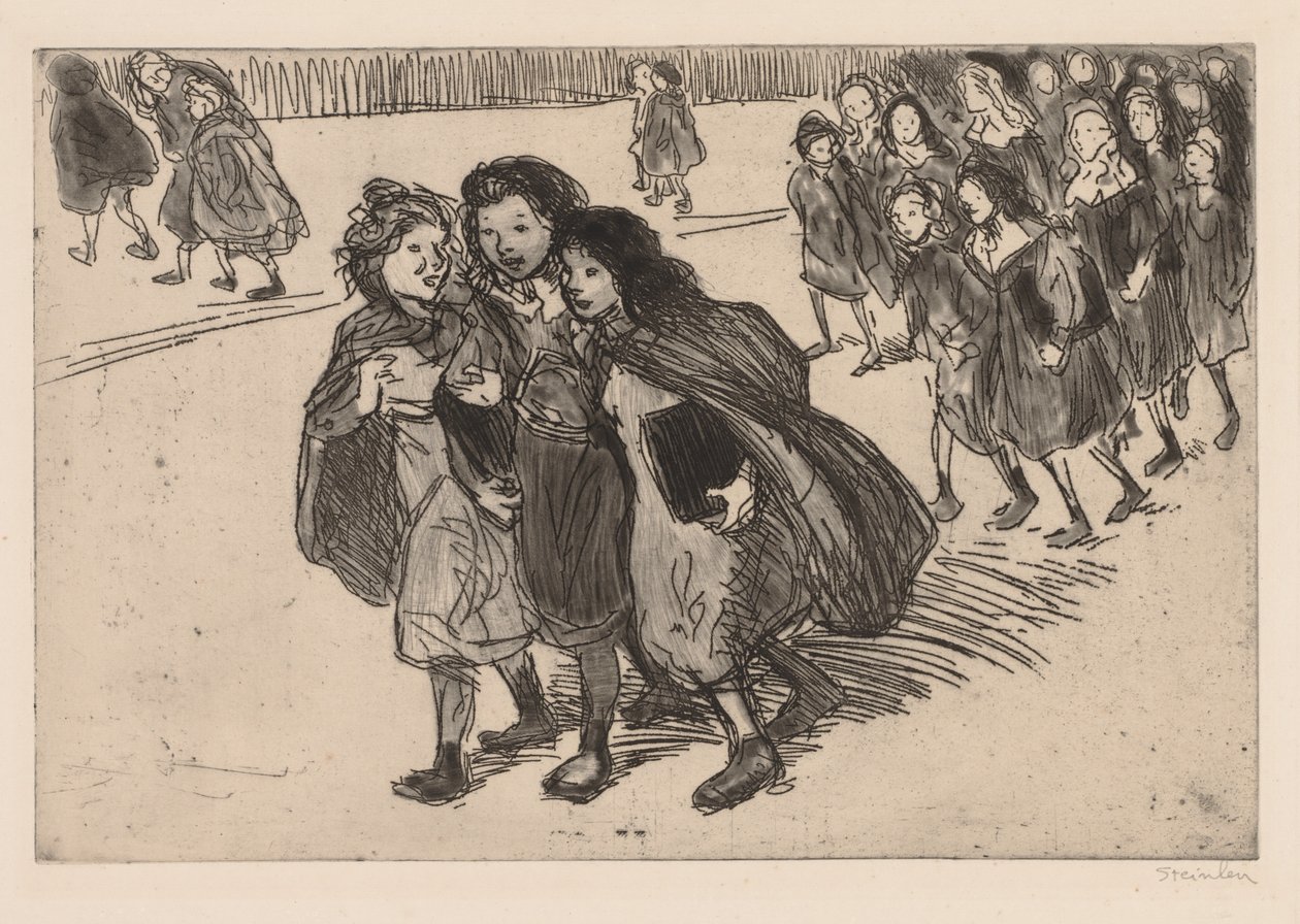 Kommer från skolan av Théophile Alexandre Steinlen