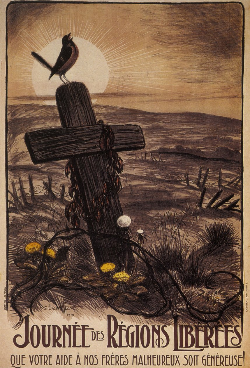 De befriade områdenas dag, 1919 av Théophile Alexandre Steinlen