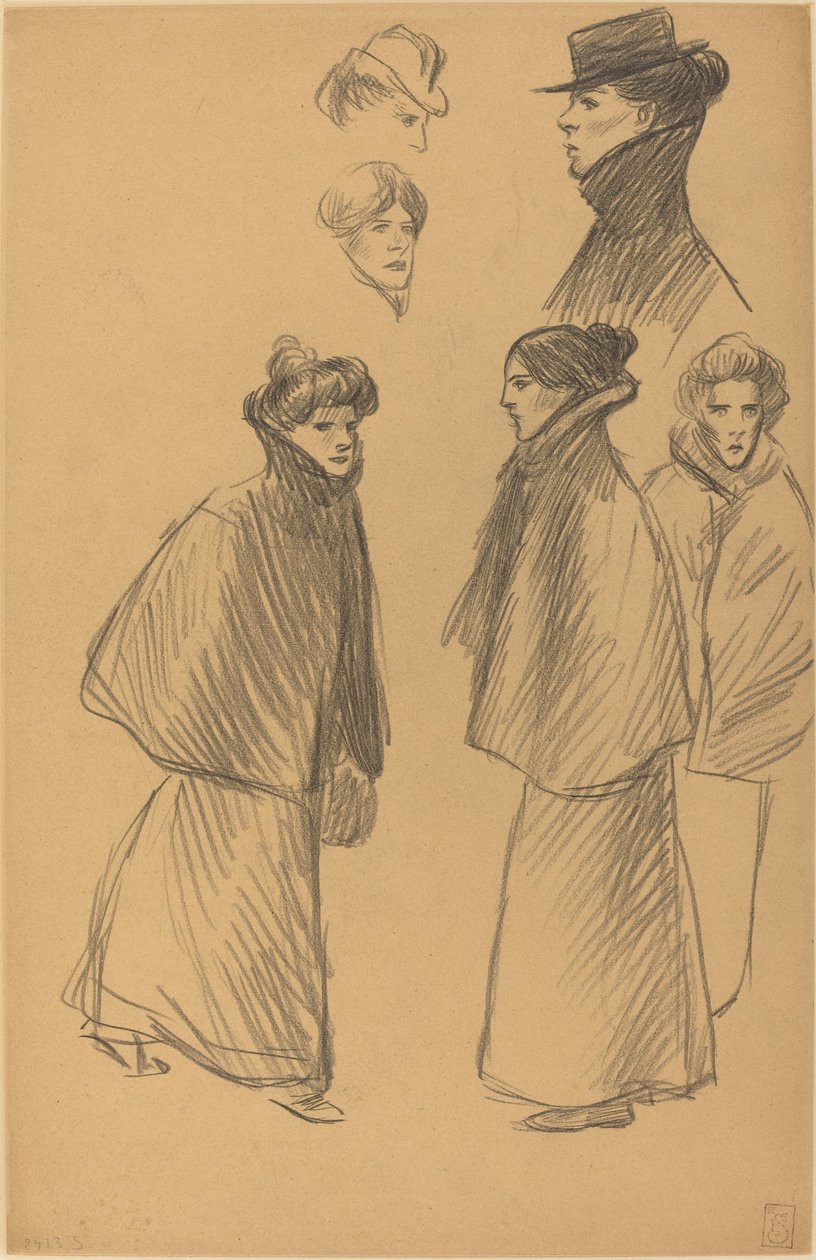 Figurstudier [recto] av Théophile Alexandre Steinlen