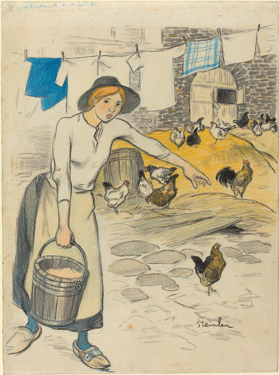 bondflicka av Théophile Alexandre Steinlen