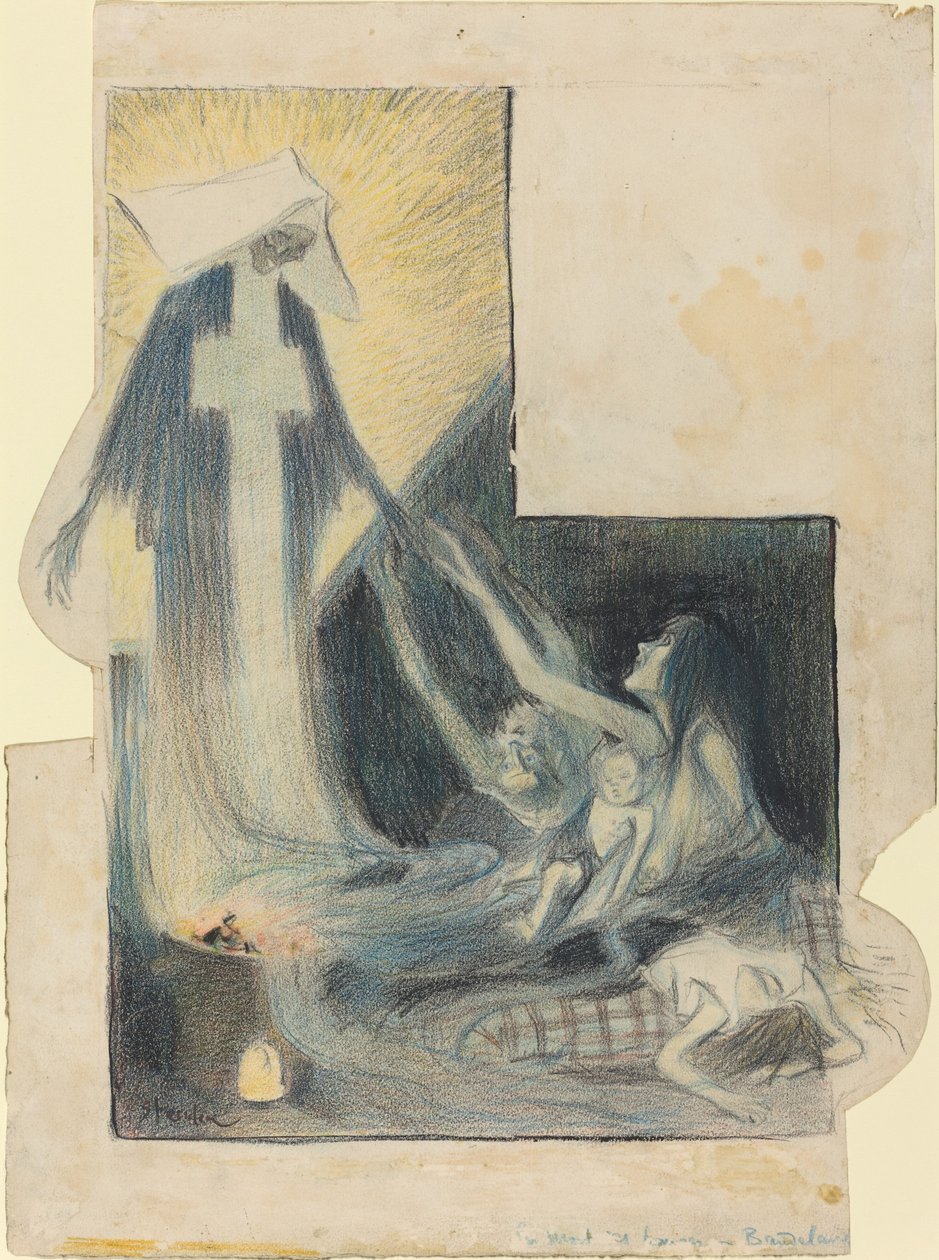 De fattigas död - Baudelaire av Théophile Alexandre Steinlen