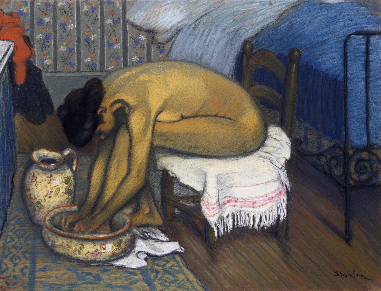 The Bath, 1902 av Théophile Alexandre Steinlen