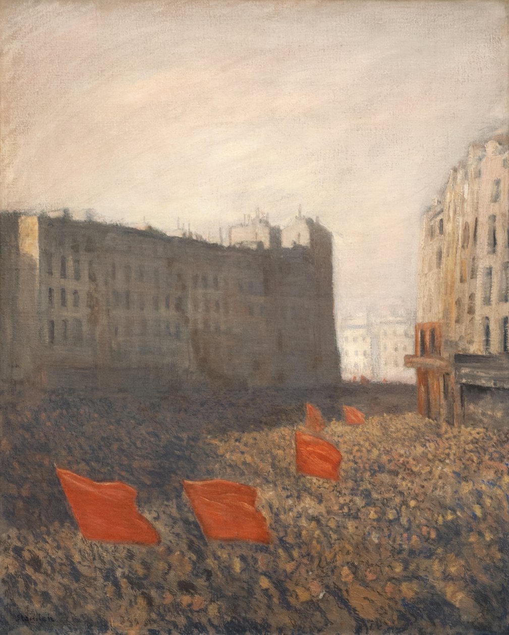 Populär demonstration, ca. 1903. av Théophile Alexandre Steinlen