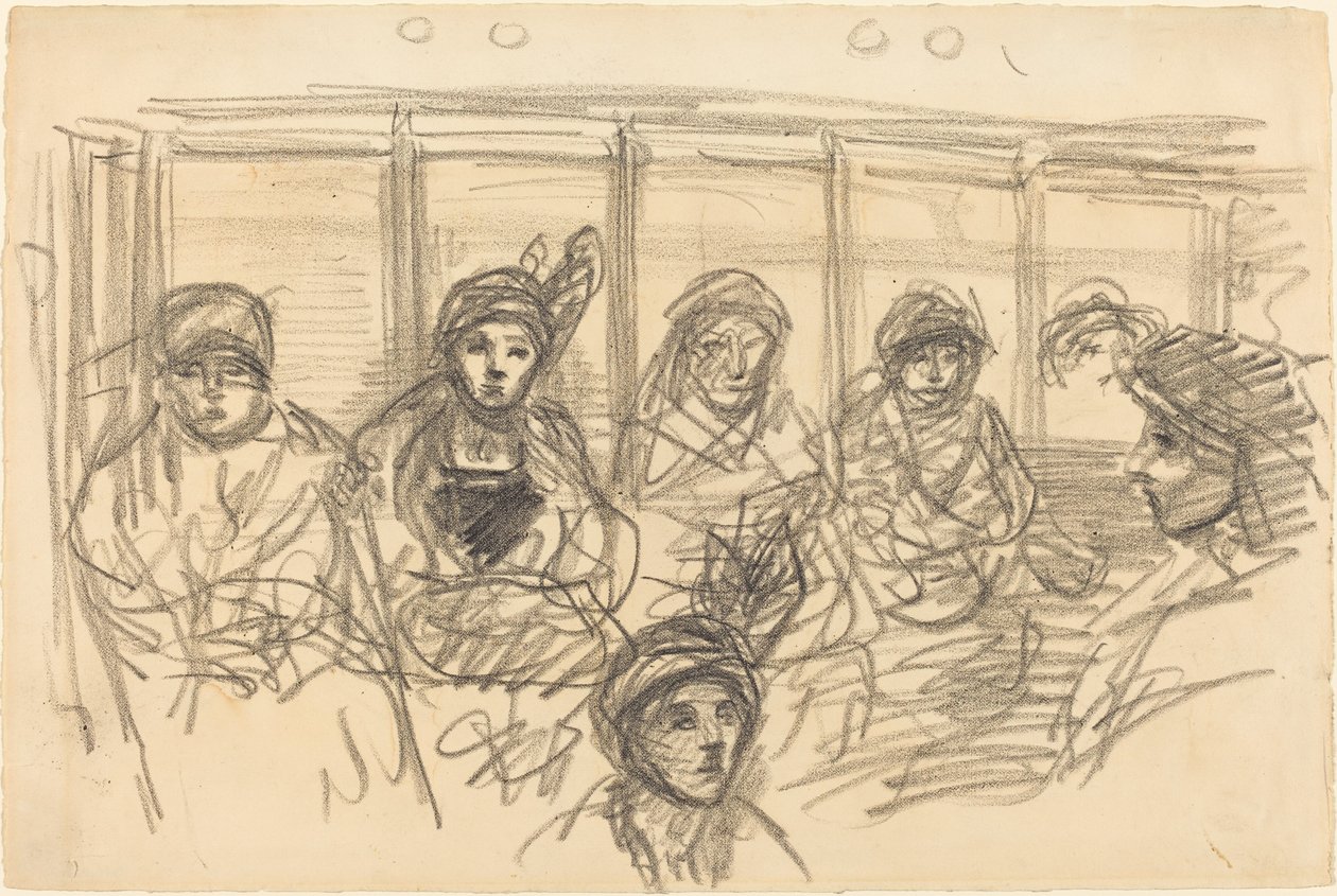 Ryttare på tunnelbanan av Théophile Alexandre Steinlen
