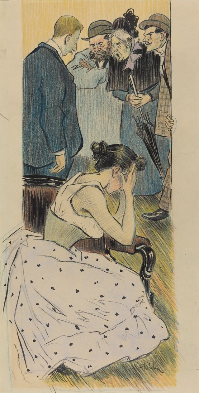 Hans familjesång, 1893. av Théophile Alexandre Steinlen