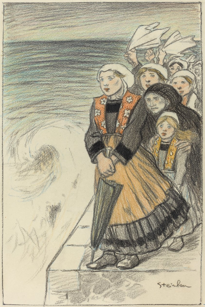 Sjömansfruar av Théophile Alexandre Steinlen
