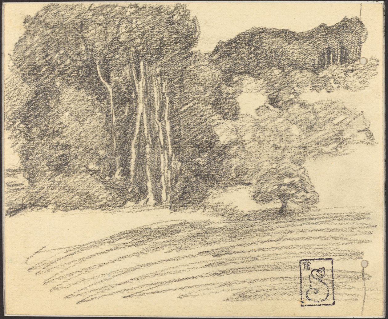 Skogen vid Courdemanche av Théophile Alexandre Steinlen