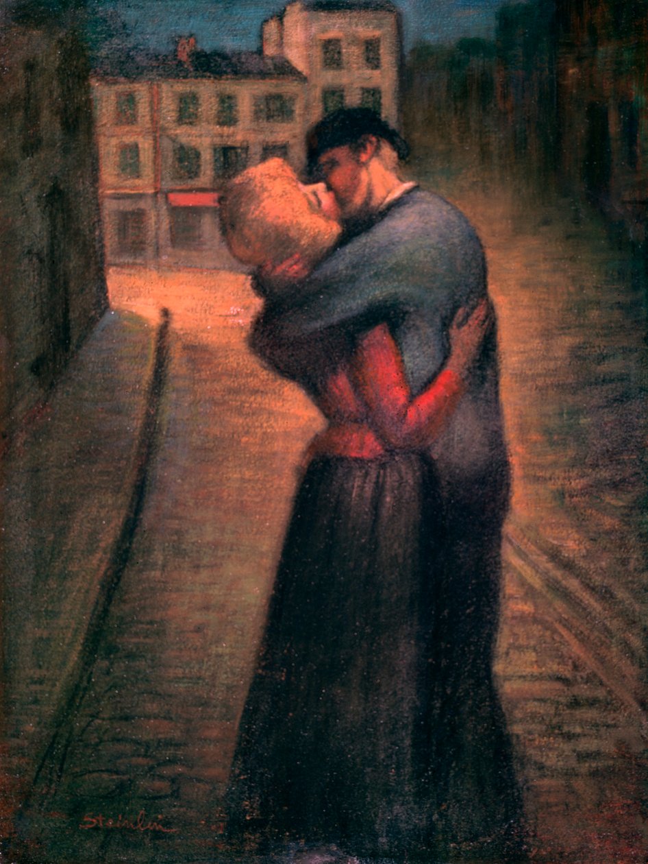 Kyssen, c1879-1923 av Théophile Alexandre Steinlen