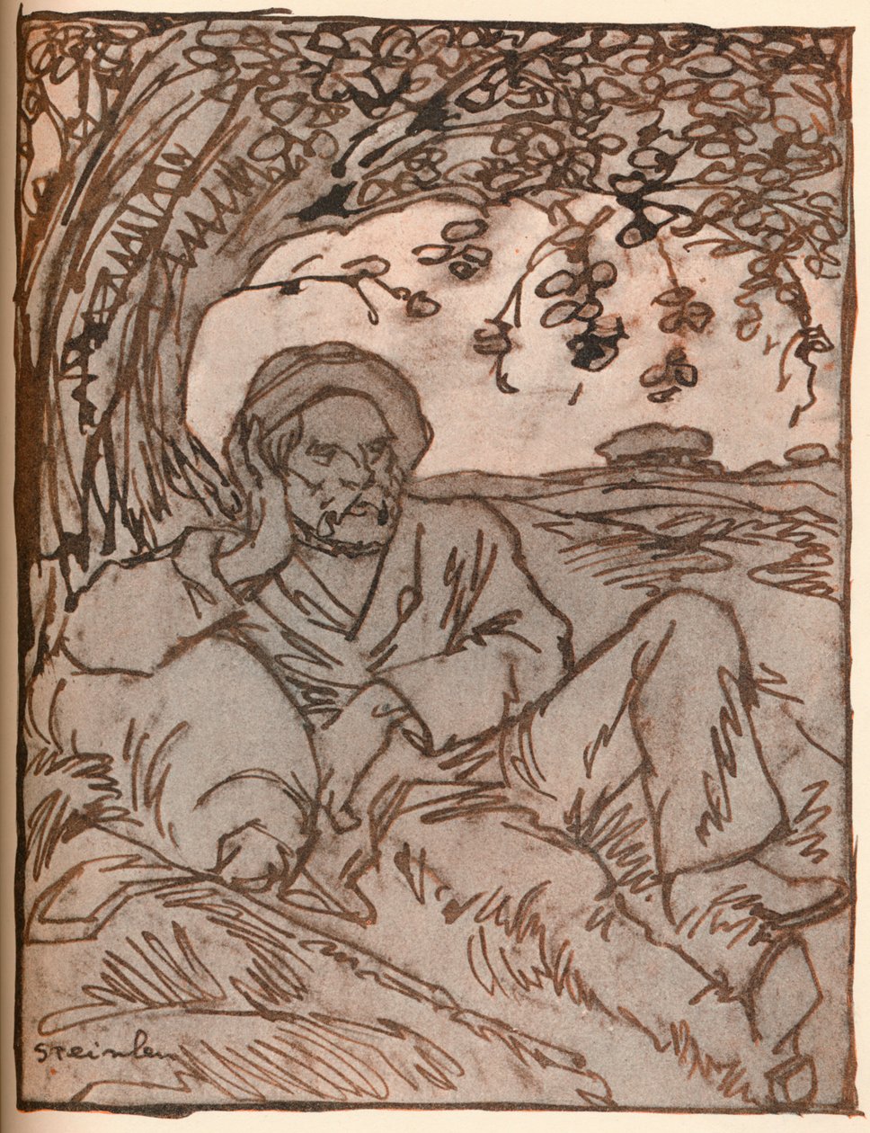 Vagabonden, c1879-1914, 1914 av Théophile Alexandre Steinlen