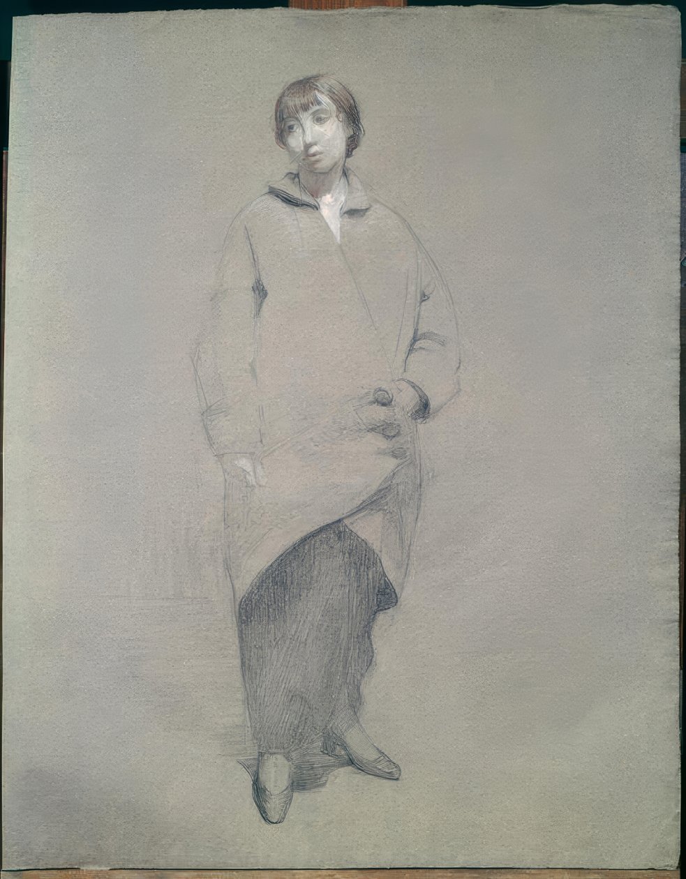 Ung kvinna i kappa av Théophile Alexandre Steinlen