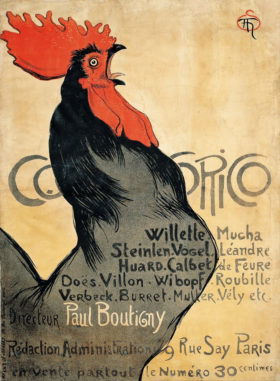 Cocorico av Théophile Alexandre Steinlen