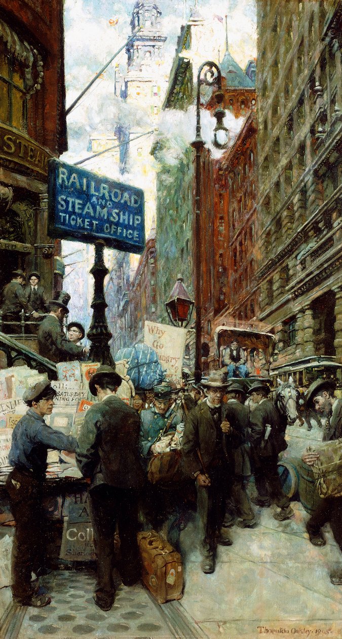 News Vendor på Broadway av Thornton Oakley
