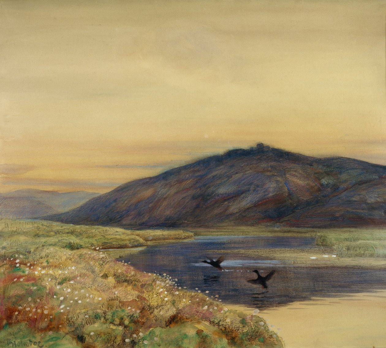 Landskap med fåglar av Thorolf Holmboe