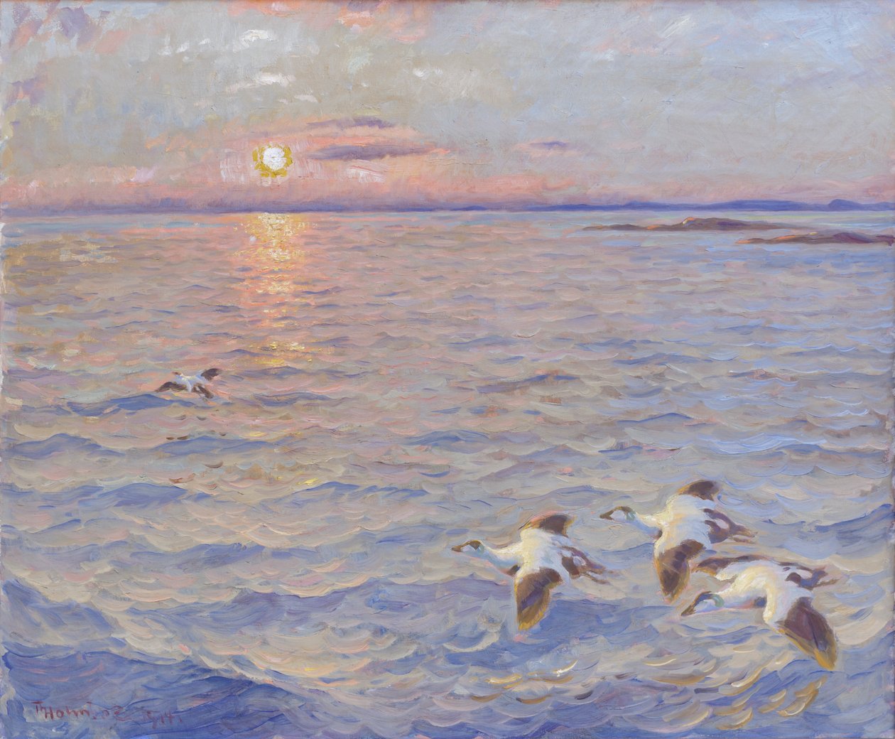 Solnedgång över Norska havet av Thorolf Holmboe
