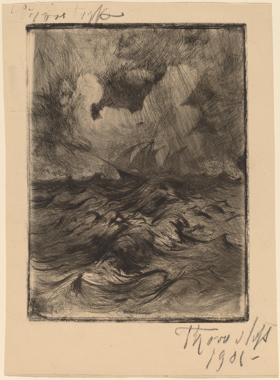Storm på havet av Thorvald Simeon Niss